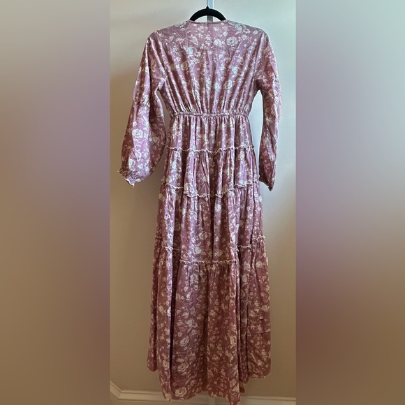 NWT Free People Pappiet Midi Dress XS Rose Combo Duster - Picture 5 of 14